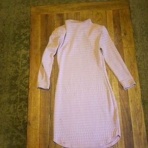 Blush pink with geometric inlay pattern mini dress